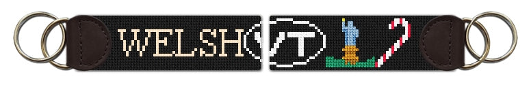 Custom Needlepoint Key Fob