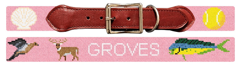 Custom Needlepoint Dog Collar