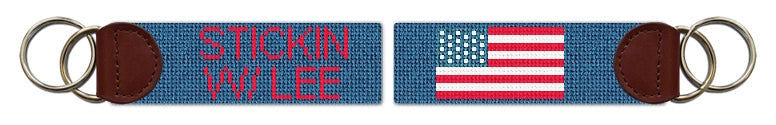Custom Needlepoint Key Fob