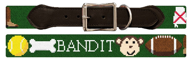 Custom Needlepoint Dog Collar