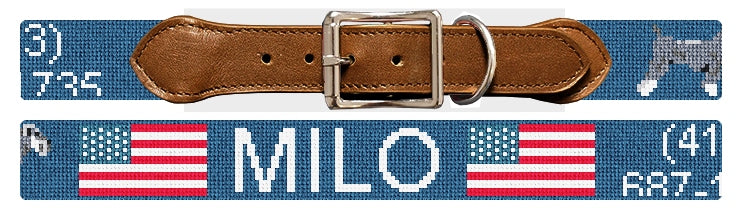 Custom Needlepoint Dog Collar