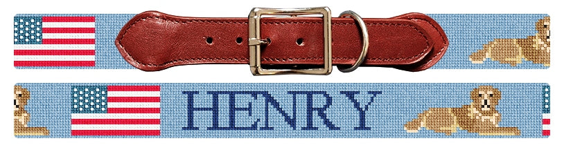 Custom Needlepoint Dog Collar