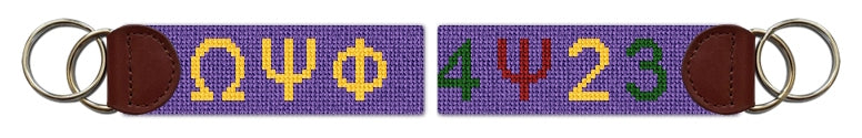 Custom Needlepoint Key Fob
