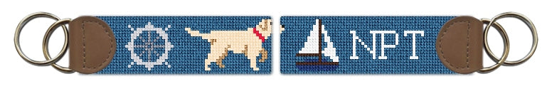 Custom Needlepoint Key Fob