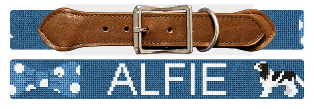 Custom Needlepoint Dog Collar