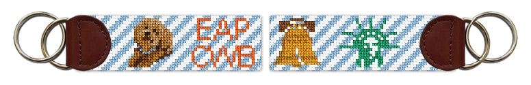 Custom Needlepoint Key Fob