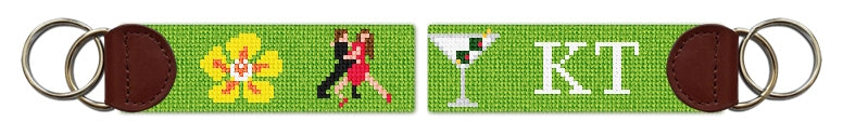 Custom Needlepoint Key Fob