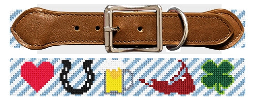 Custom Needlepoint Dog Collar