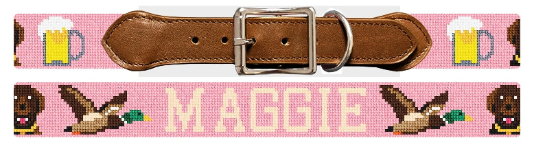 Custom Needlepoint Dog Collar