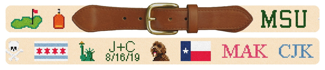 Custom Needlepoint Belt
