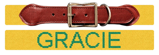 Custom Needlepoint Dog Collar