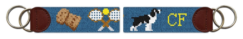 Custom Needlepoint Key Fob