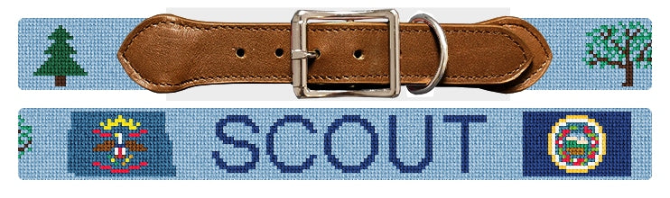 Custom Needlepoint Dog Collar