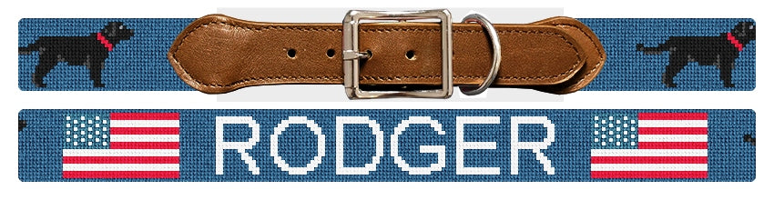 Custom Needlepoint Dog Collar