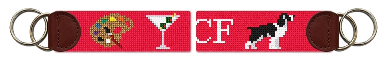 Custom Needlepoint Key Fob