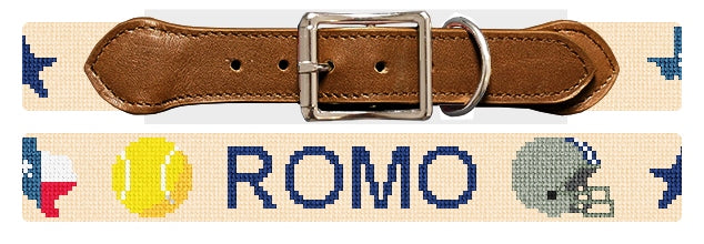 Custom Needlepoint Dog Collar