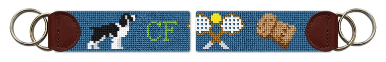 Custom Needlepoint Key Fob