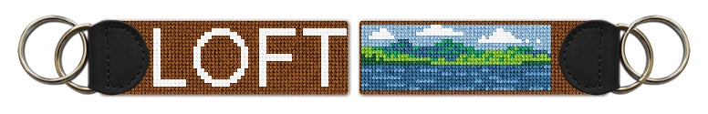 Custom Needlepoint Key Fob