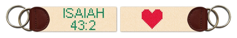Custom Needlepoint Key Fob
