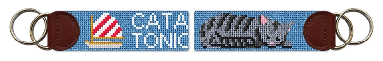Custom Needlepoint Key Fob