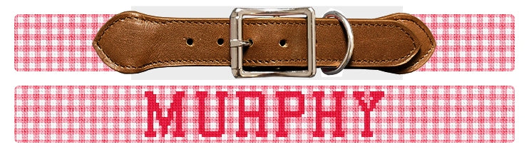 Custom Needlepoint Dog Collar
