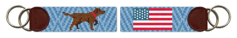 Custom Needlepoint Key Fob