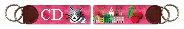 Custom Needlepoint Key Fob