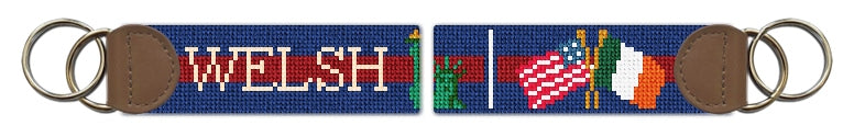 Custom Needlepoint Key Fob