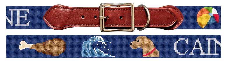 Custom Needlepoint Dog Collar