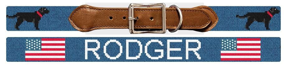 Custom Needlepoint Dog Collar