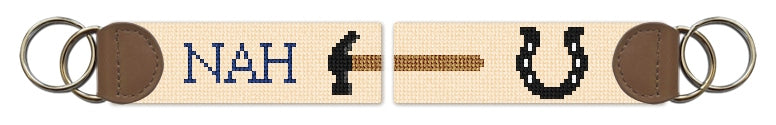 Custom Needlepoint Key Fob