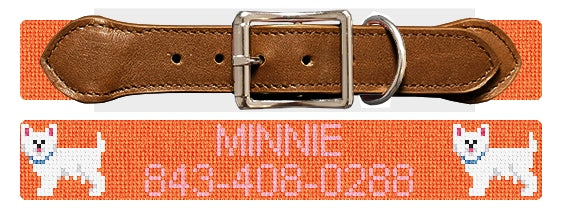 Custom Needlepoint Dog Collar
