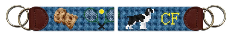 Custom Needlepoint Key Fob