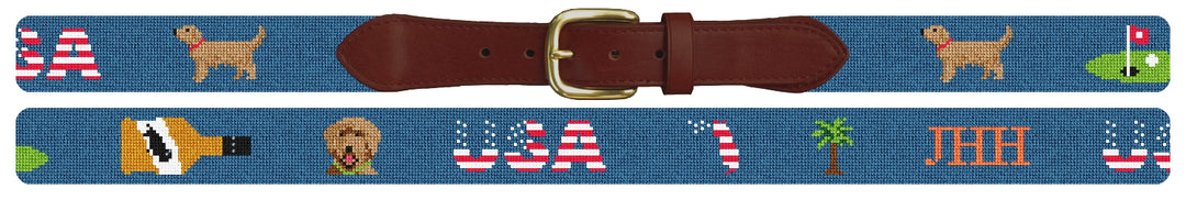 Custom Needlepoint Belt