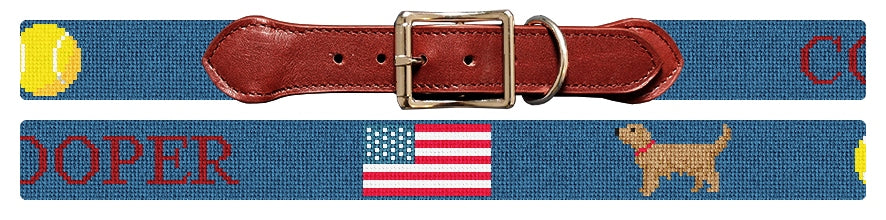 Custom Needlepoint Dog Collar