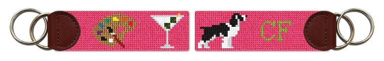 Custom Needlepoint Key Fob