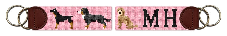 Custom Needlepoint Key Fob