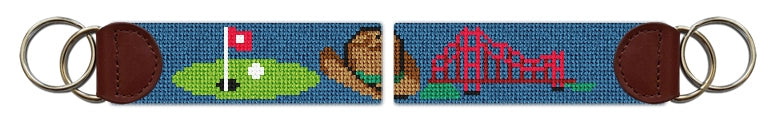 Custom Needlepoint Key Fob