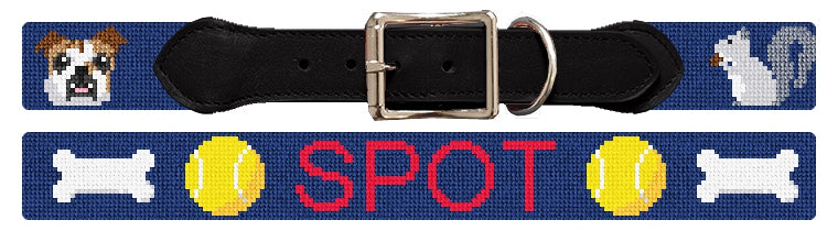 Custom Needlepoint Dog Collar