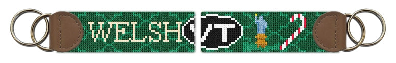 Custom Needlepoint Key Fob
