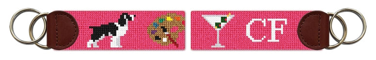 Custom Needlepoint Key Fob