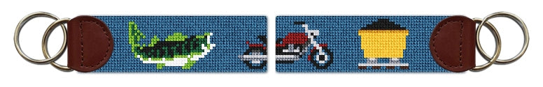Custom Needlepoint Key Fob