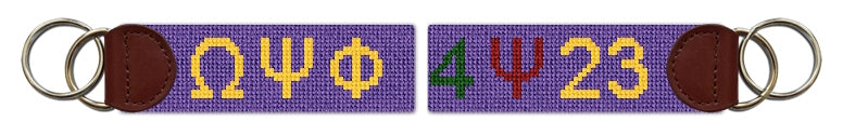Custom Needlepoint Key Fob