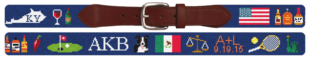 Custom Needlepoint Belt