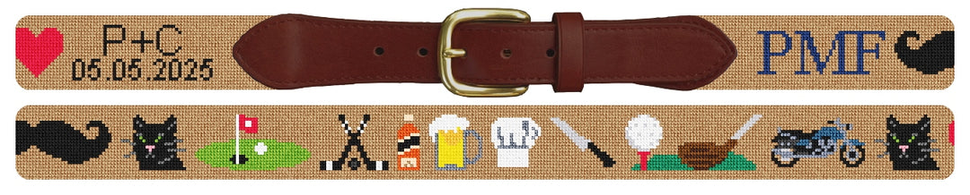 Custom Needlepoint Belt