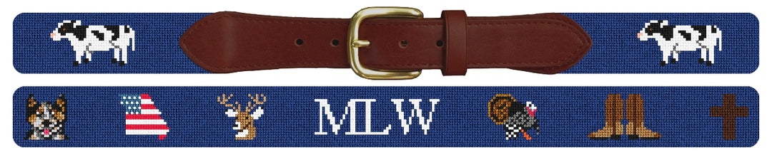 Custom Needlepoint Belt