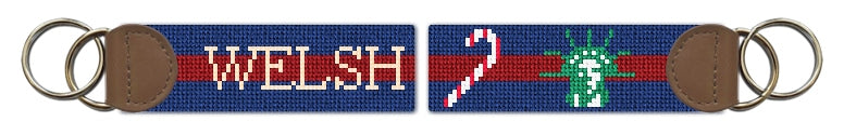 Custom Needlepoint Key Fob