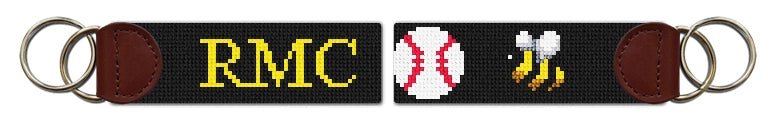 Custom Needlepoint Key Fob