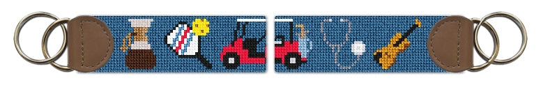 Custom Needlepoint Key Fob