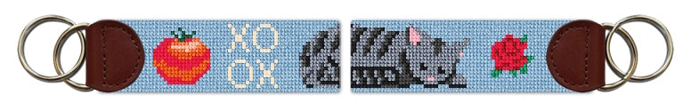 Custom Needlepoint Key Fob